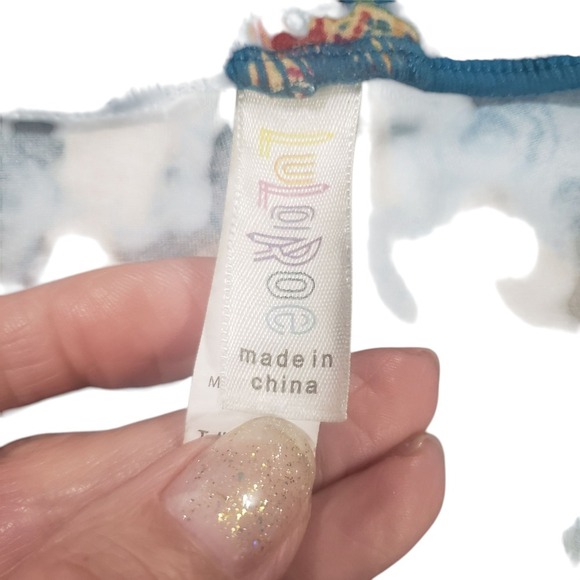 LuLaRoe Tall & Curvy Leggings Womens Blue Fish Pattern Ocean Stretch Pull On - Picture 5 of 10